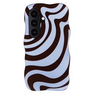 Selencia Vivid Wavy Backcover met MagSafe Samsung Galaxy S26 - Dream Swirl Chocolate