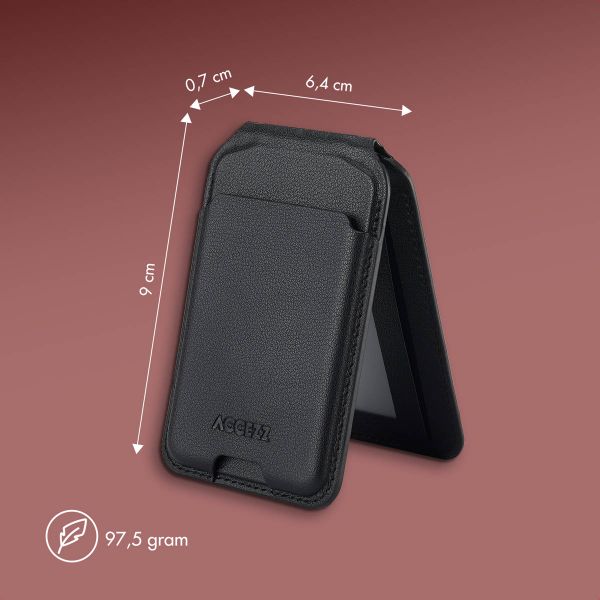 Accezz Leren Wallet met standaard voor MagSafe - Onyx Black
