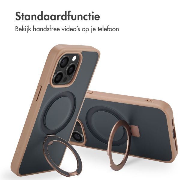 Accezz Ring Stand Backcover met MagSafe iPhone 15 Pro Max - Brown