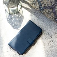 Selencia Echt Leren Bookcase Apple iPhone 12 Mini - Blauw
