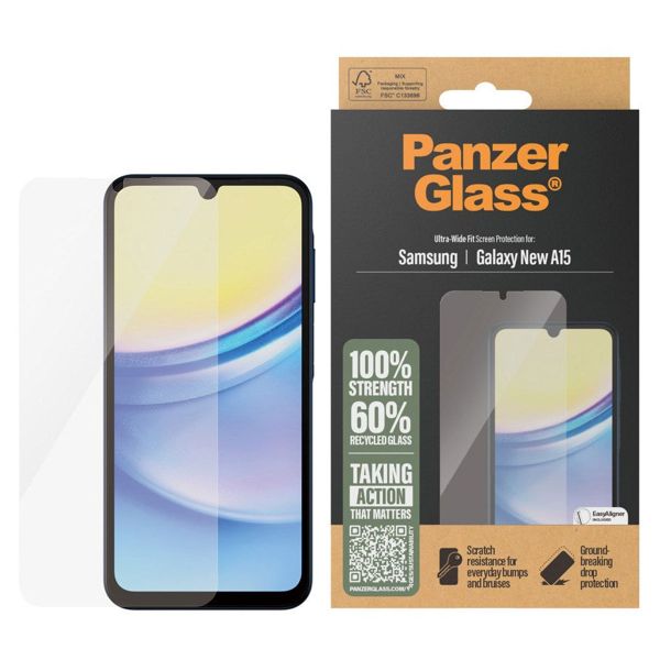 PanzerGlass Ultra-Wide Fit Anti-Bacterial Screenprotector Samsung Galaxy A16