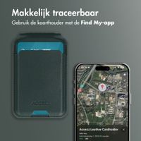 Accezz Magnetische Leren Wallet met standaard - Geschikt voor Apple Find My - Cedar Green