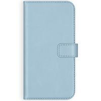 Selencia Echt Leren Bookcase Apple iPhone 12 (Pro) - Air Blue