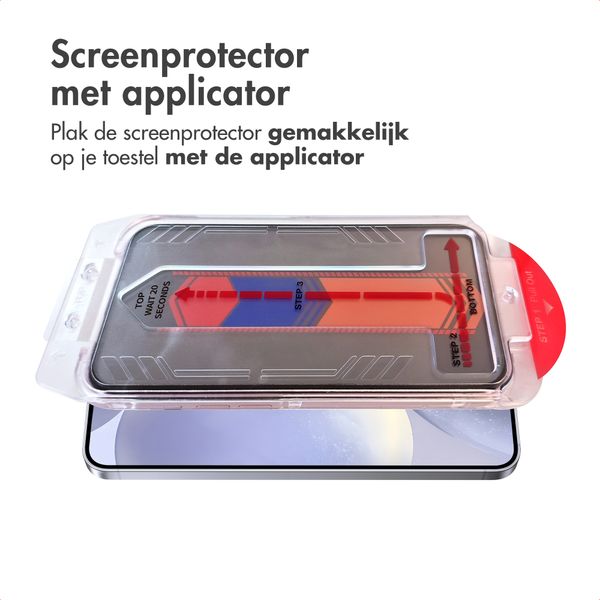 Accezz Gehard Glas Privacy Screenprotector + Applicator Samsung Galaxy S24 FE