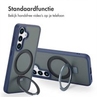 Accezz Ring Stand Backcover met MagSafe Samsung Galaxy S25 Plus - Blauw