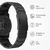 Accezz Mat Titanium bandje  - Garmin 26 mm aansluiting - Zwart