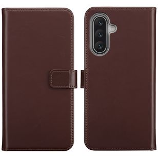 Selencia Echt Leren Bookcase Samsung Galaxy A17 - Bruin