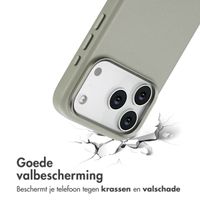 Accezz MagSafe Leather Backcover Apple iPhone 17 Pro - Lichtgrijs
