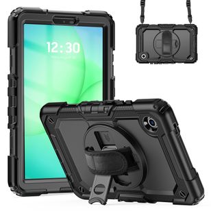 Accezz Rugged Backcover met schouderstrap Samsung Galaxy Tab A11 / A9 8.7 inch - Zwart