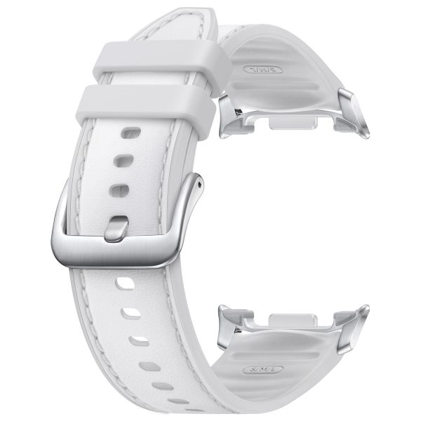 Samsung Originele Hybrid Vegan Leather Band Galaxy Watch 8 40/44 mm / Classic 46 mm - S/M/L - White