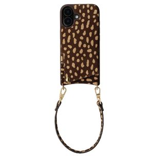 Selencia Nova Real Leather Backcover met Koord en Pashouder Apple iPhone 16 - Fawn Chic