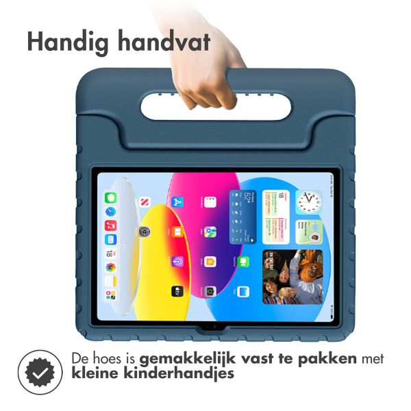 Accezz Kidsproof Backcover met handvat iPad 11 (2025) 11 inch / iPad 10 (2022) 10.9 inch - Donkerblauw