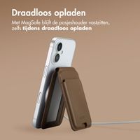 Accezz Leren Wallet met standaard voor MagSafe - Coffee Brown