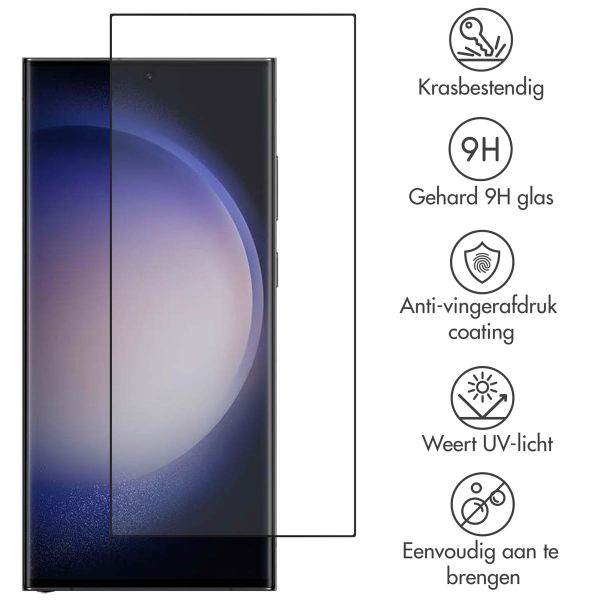 Accezz Gehard Glas Full Cover Screenprotector Samsung Galaxy S23 Ultra