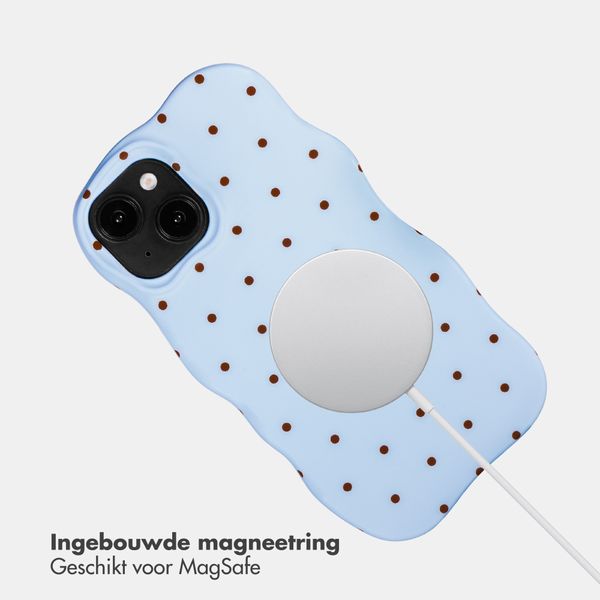 Selencia Vivid Wavy Backcover met MagSafe Apple iPhone 14 / 13 - Happy Dots Digital Sky