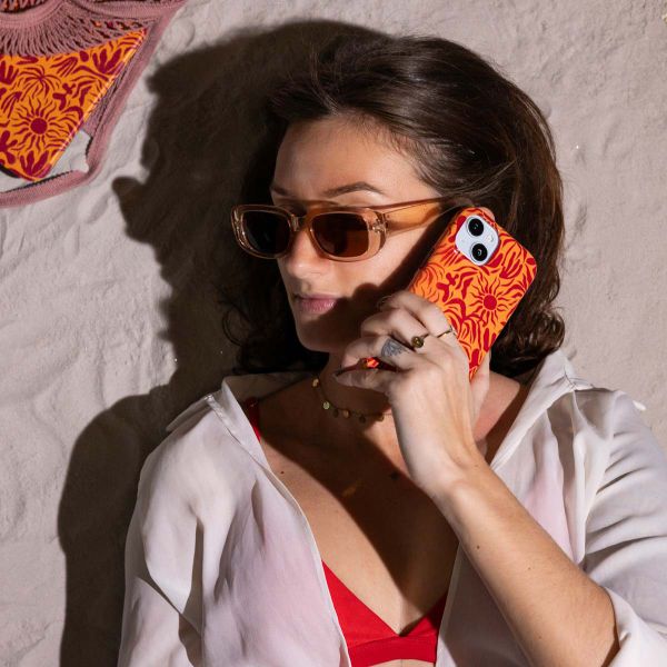 Selencia Vivid Backcover Samsung Galaxy A34 (5G) - Tropical Vibes Apricot