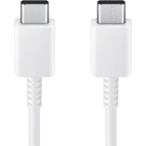 Samsung Originele USB-C naar USB-C kabel - 1 meter - 25 Watt - Wit + Originele Fast Charging Adapter USB-C Oplader - In Fabrieksverpakking - 25 Watt - Wit