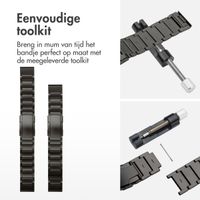 Accezz Mat Titanium bandje voor de Garmin Quickfit 22mm - Zwart