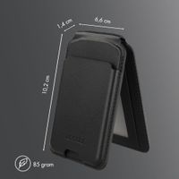 Accezz Magnetische Leren Wallet met standaard - Geschikt voor Apple Find My - Onyx Black