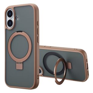 Accezz Ring Stand Backcover met MagSafe Apple iPhone 17 - Bruin
