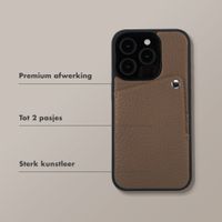 Selencia Riva Backcover met Pashouder Apple iPhone 16 Pro - Mocha Brown