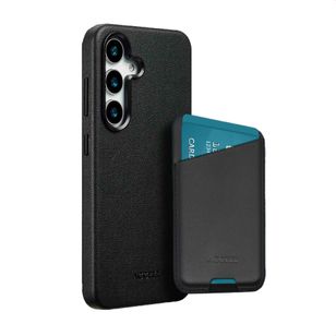 Accezz Echt leren hoesje + MagSafe Wallet Samsung Galaxy S25 - Onyx Black