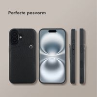 Selencia Riva Backcover met Pashouder Apple iPhone 16 - Zwart