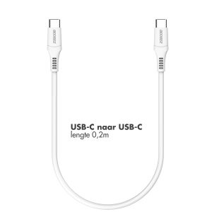 Accezz USB-C naar USB-C kabel - 0,2 meter - Wit