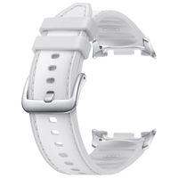 Samsung Originele Hybrid Vegan Leather Band Galaxy Watch 8 40/44 mm / Classic 46 mm - S/M/L - White