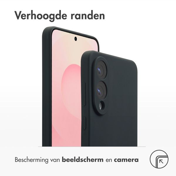 Accezz Liquid Silicone Backcover met MagSafe Samsung Galaxy S25 Edge - Donkerblauw