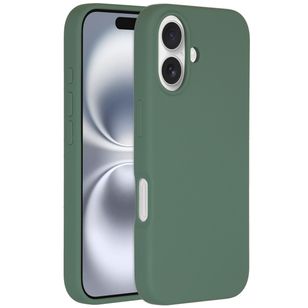 Accezz Liquid Silicone Backcover met MagSafe Apple iPhone 16 - Donkergroen