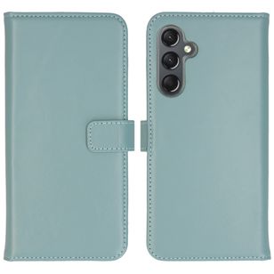 Selencia Echt Leren Bookcase Samsung Galaxy A25 (5G) - Air Blue