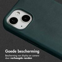 Accezz Vintage Leather Magsafe Backcover iPhone 13 - Smokey Green