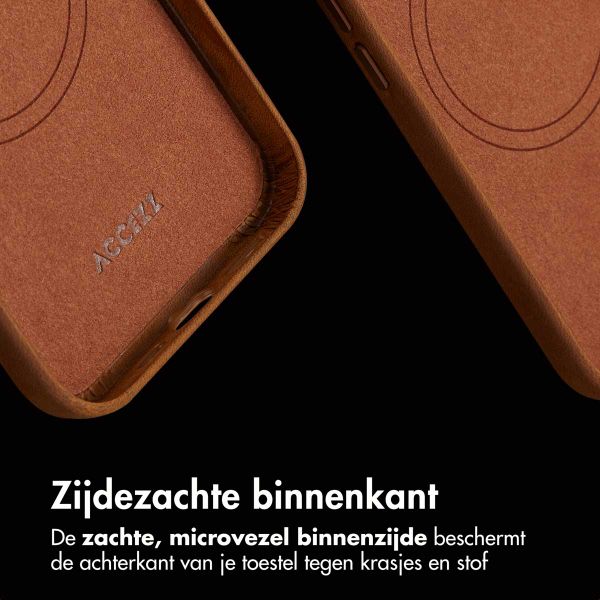 Accezz Vintage Leather Magsafe Backcover iPhone 14 - Tabacco Cognac