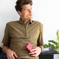 Selencia Echt Leren Bookcase Apple iPhone 12 Mini - Rood