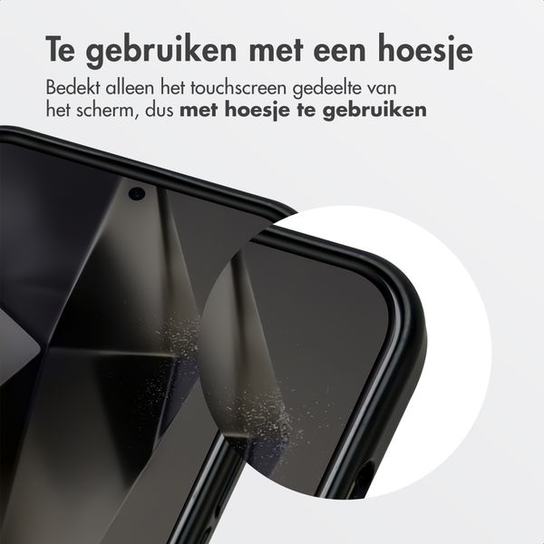 Accezz Gehard Glas Privacy Screenprotector + Applicator Samsung Galaxy S24 Ultra