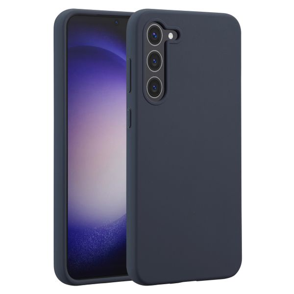 Accezz Liquid Silicone Backcover Samsung Galaxy S23 Plus - Donkerblauw