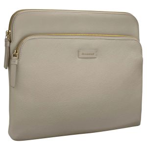 dbramante1928 Paris+ Sleeve - Laptop hoes 14 inch - Echt leer - MacBook Pro 14 inch - Sand Dune