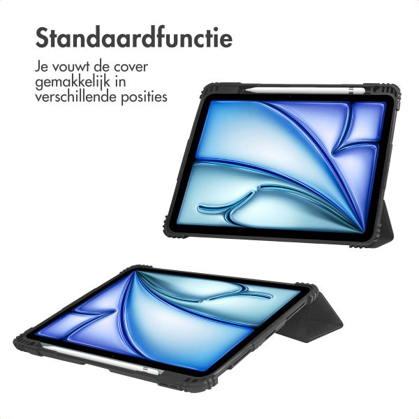 Accezz Rugged Trifold Bookcase Apple iPad Air 11 inch (2025) M3 / (2024) M2 / Air 5 (2022) / Air 4 (2020) - Zwart