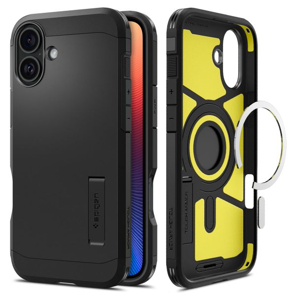 Spigen Tough Armor Backcover MagSafe Apple iPhone 16 - Zwart