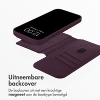 Accezz Leather Bookcase 2-in-1 met MagSafe Apple iPhone 18 Pro / 17 Pro - Heath Purple