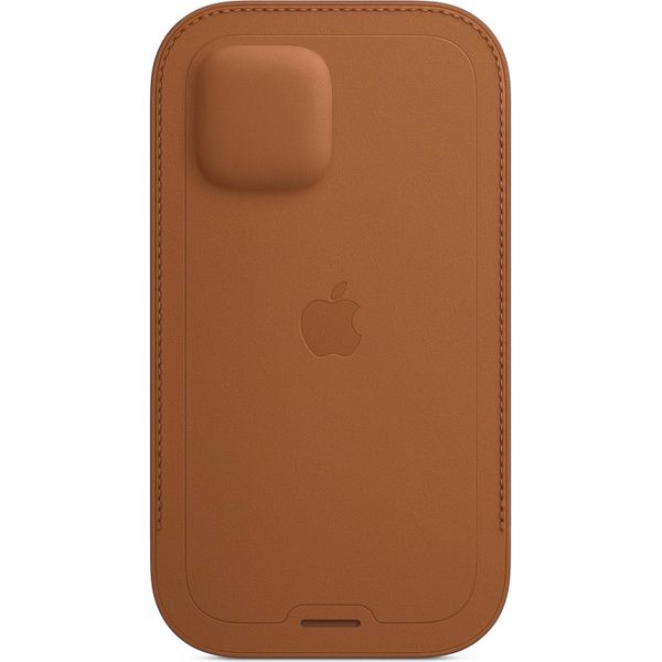Apple Leather Sleeve MagSafe Apple iPhone 12 (Pro) - Saddle Brown