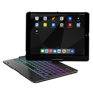 Accezz 360 Slim Keyboard Bookcase QWERTY iPad 10.2 inch (2019/2020/2021) / iPad Pro 10.5 (2017) - Zwart