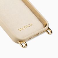 Selencia Rivièra MagSafe Backcover met afneembare haakjes Apple iPhone 14 / 13 - Milky Latte