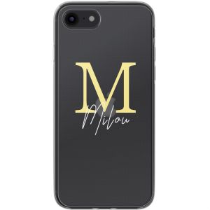 Gepersonaliseerd hoesje met letter iPhone SE (2022 / 2020) / 8 / 7 - Transparant