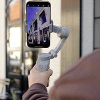 Selencia Gimbal Stabilizer met LED lamp - Slimme tracking - Tripod - Cosy Grey