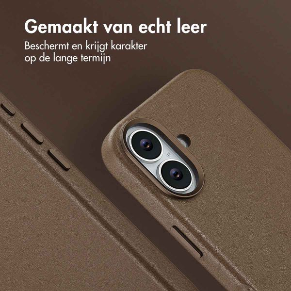 Accezz MagSafe Leather Backcover Apple iPhone 17 - Coffee