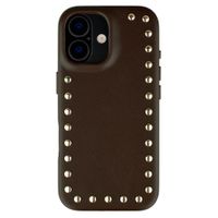 Selencia Studs Backcover met MagSafe Apple iPhone 16 - Cacao Crush