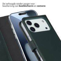 Selencia Echt Leren Bookcase Apple iPhone 17 Pro - Green