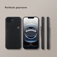 Selencia Riva Backcover met Pashouder Apple iPhone 17e / 16e - Zwart
